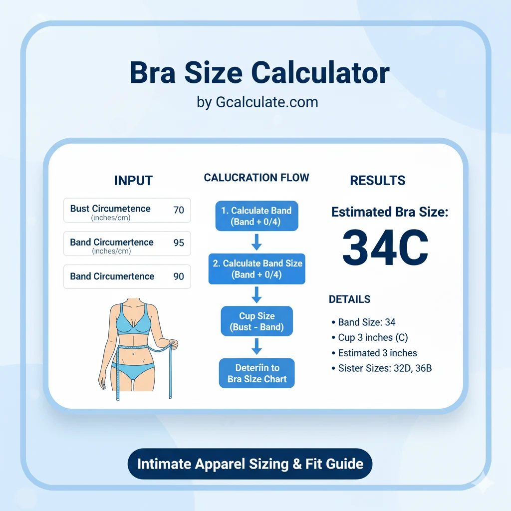 Bra Size Calculator -UK, USA, AUS, Canada