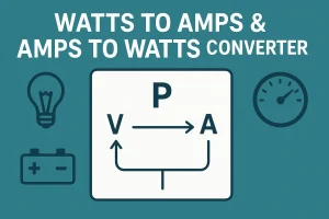 Watts to Amps and Amps to Watts Calculator